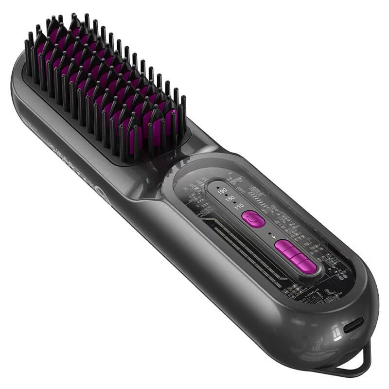 Brosse Lissante Chauffante Sans Fil HOCO HP45 36W - Noir - Photo 1