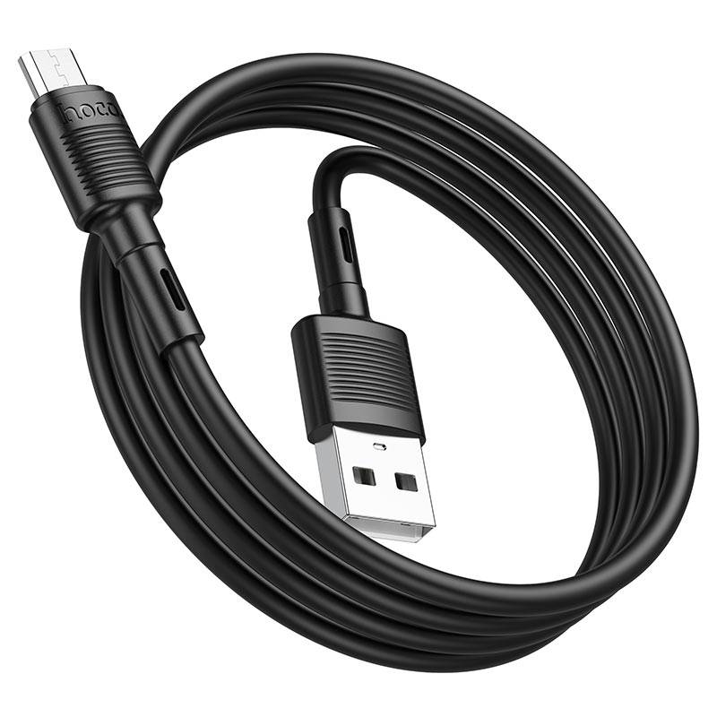 Câble de Charge HOCO X83 Micro-USB 2.4A - Noir - Photo 2