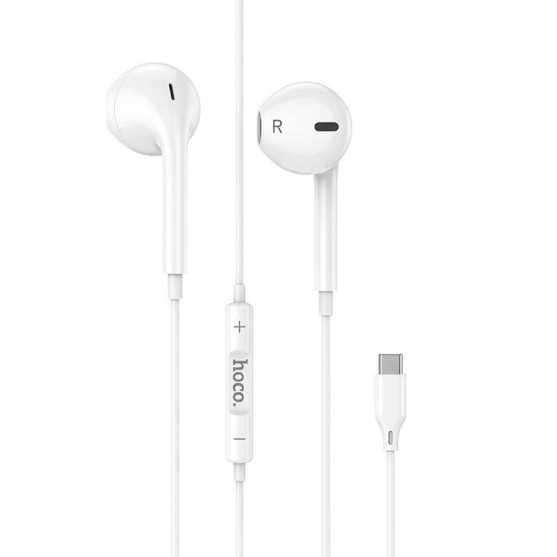 Ecouteurs Filaires Hoco M101 USB‑C - Blanc - Photo 4