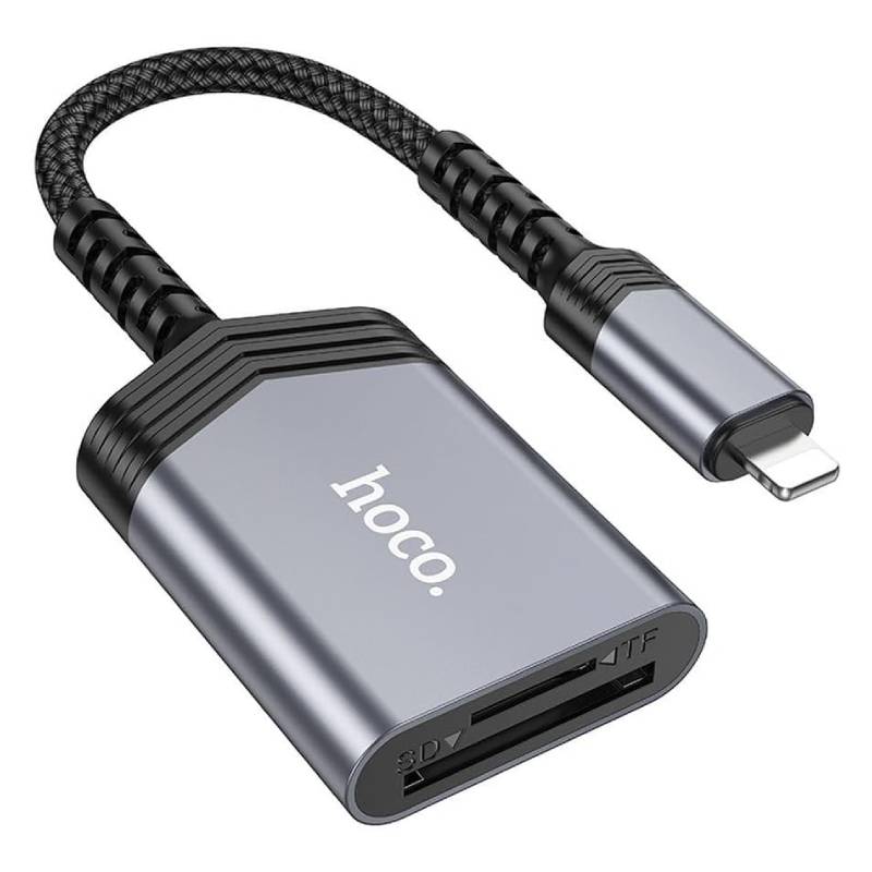 Lecteur de carte HOCO UA25 2 en 1 SD / TF - Gris - Photo 3