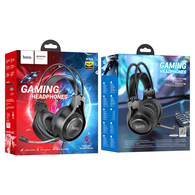 Micro Casque HOCO Tiger Filaire Gaming W106 - Noir - Photo 5