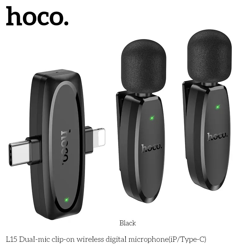 Microphone Numérique Sans Fil HOCO L15 Dual-Mic