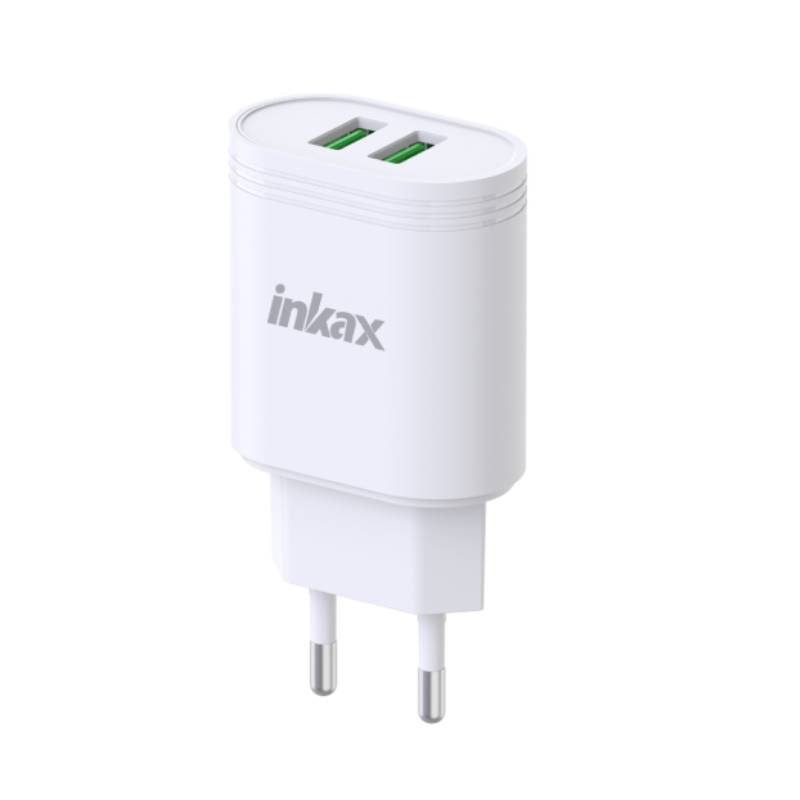 Chargeur INKAX Y02 12W Avec 2 Ports USB-A - Blanc - Photo 2