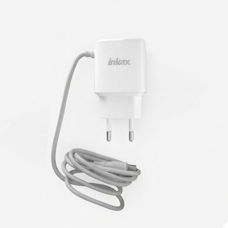 Chargeur Smartphone INKAX AVEC 2 Ports USB et Cable TYPE-C - Blanc - Photo 2