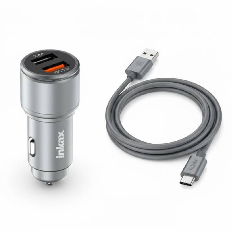 Chargeur Voiture INKAX CA27 30 Watts Avec Câble Type-C - Silver - Photo 4