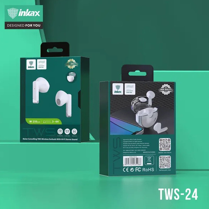 ECOUTEURS SANS FIL INKAX TWS-24 - BLANC - Photo 3