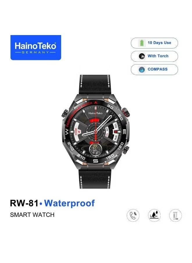Montre Connectée Haino Teko RW-81 Écran AMOLED + 3 Bracelets – Noir – Prix Tunisie - Photo 2