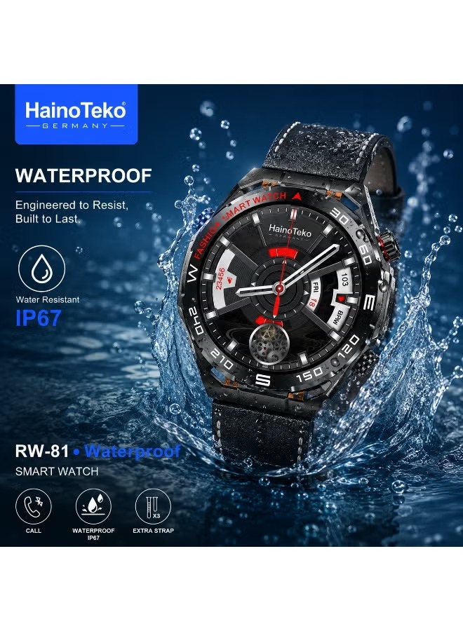 Montre Connectée Haino Teko RW-81 Écran AMOLED + 3 Bracelets – Noir – Prix Tunisie - Photo 3