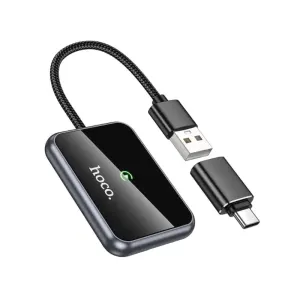 Adaptateur Sans Fil HOCO HU1 pour Voiture CarPlay Gris
