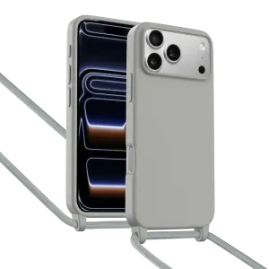 Coque iPhone 17 Pro Max avec Cordon - Gris