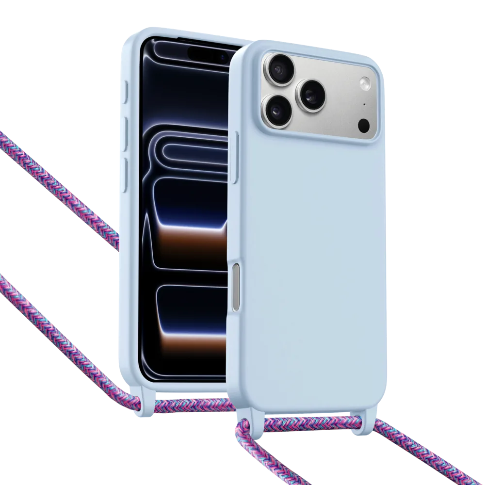 Coque iPhone ShieldCase 17 Pro Max avec Cordon - Violet