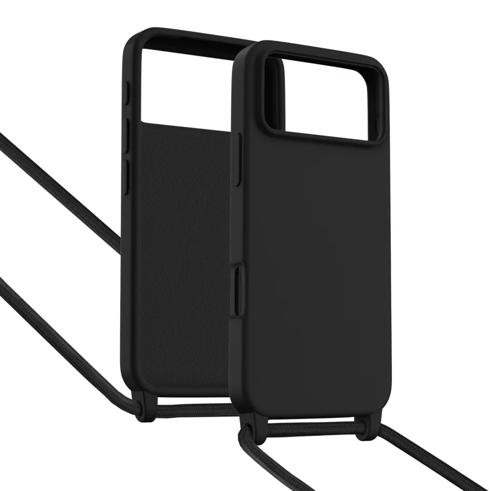 Coque Silicone ShieldCase iPhone 17 Pro Max avec Cordon - Noir - Photo 2