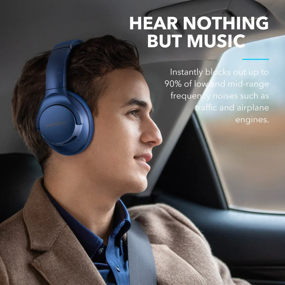 Casque Sans Fil Bluetooth Anker Soundcore Life Q20 - Bleu - Photo 2