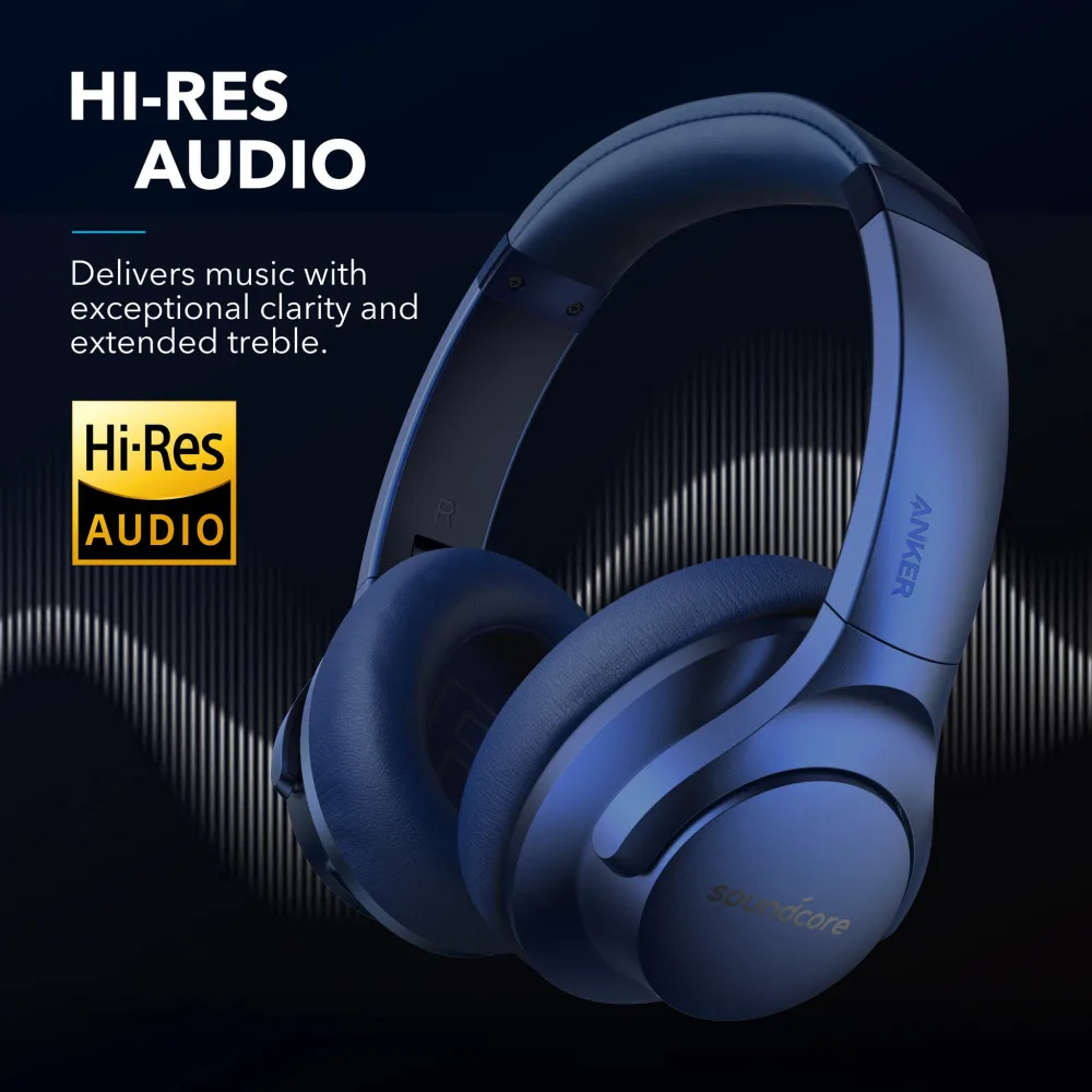 Casque Sans Fil Bluetooth Anker Soundcore Life Q20 - Bleu - Photo 3