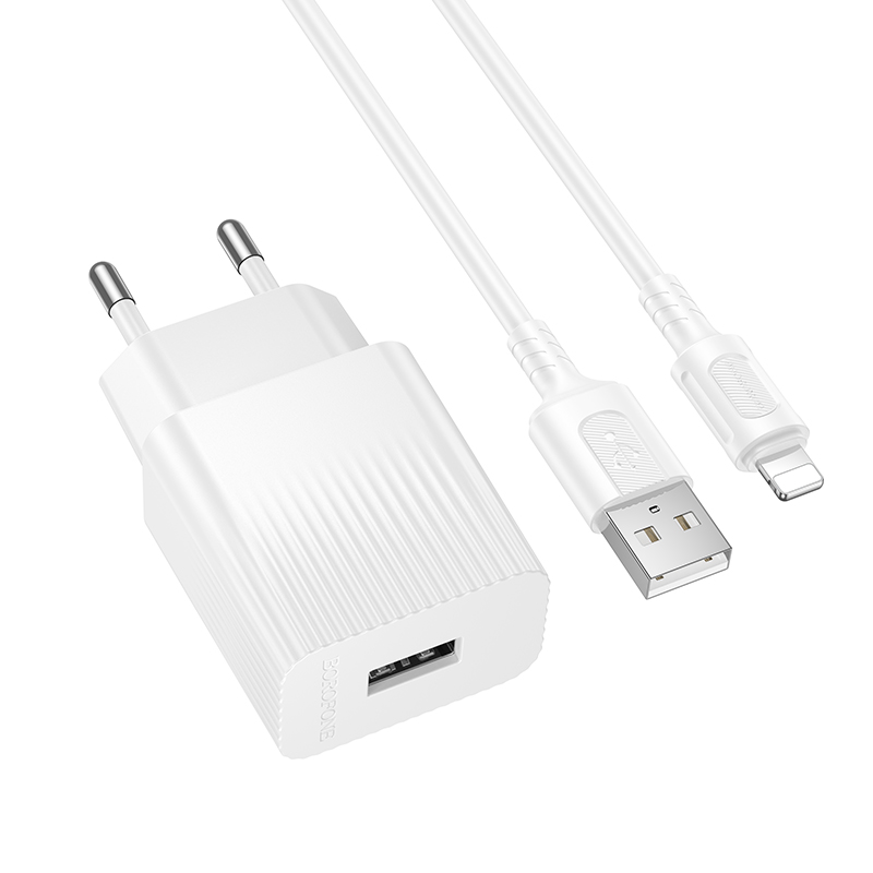 Chargeur Secteur BOROFONE BAS71A Pack Câble Lightning - Photo 1