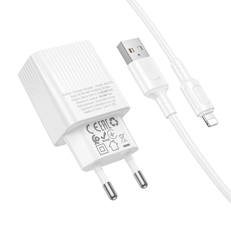 Chargeur Secteur BOROFONE BAS71A Pack Câble Lightning - Photo 3