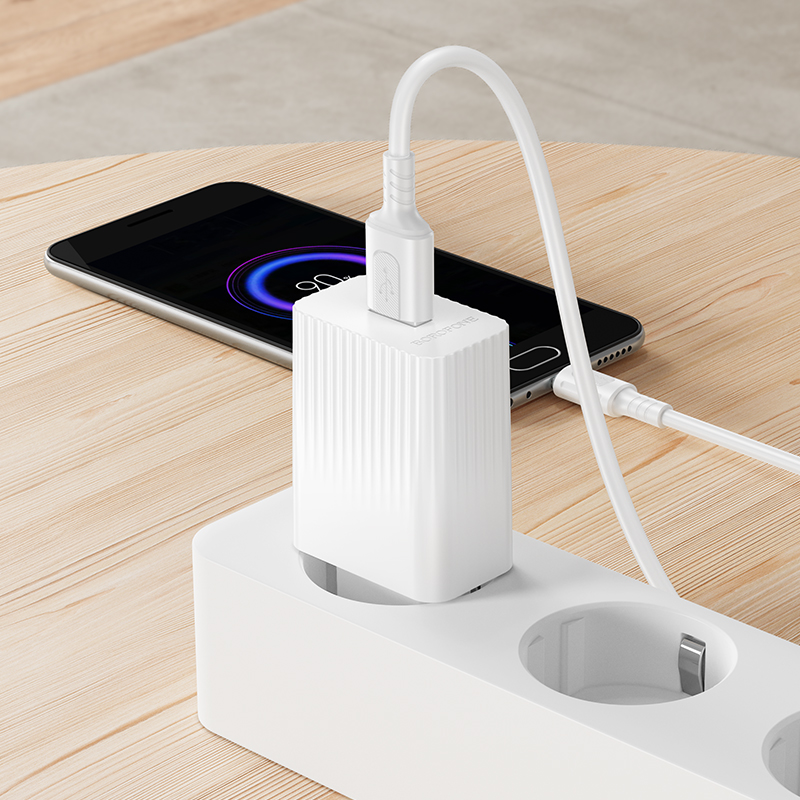 Chargeur Secteur BOROFONE BAS72A Pack Câble Micro QC3.0 - Photo 3