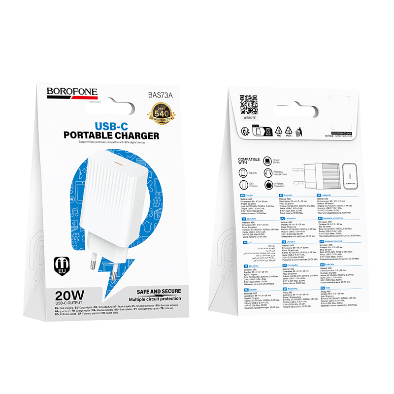 Chargeur Secteur BOROFONE BAS73A Ba523a Ba523a PD20W - Photo 5