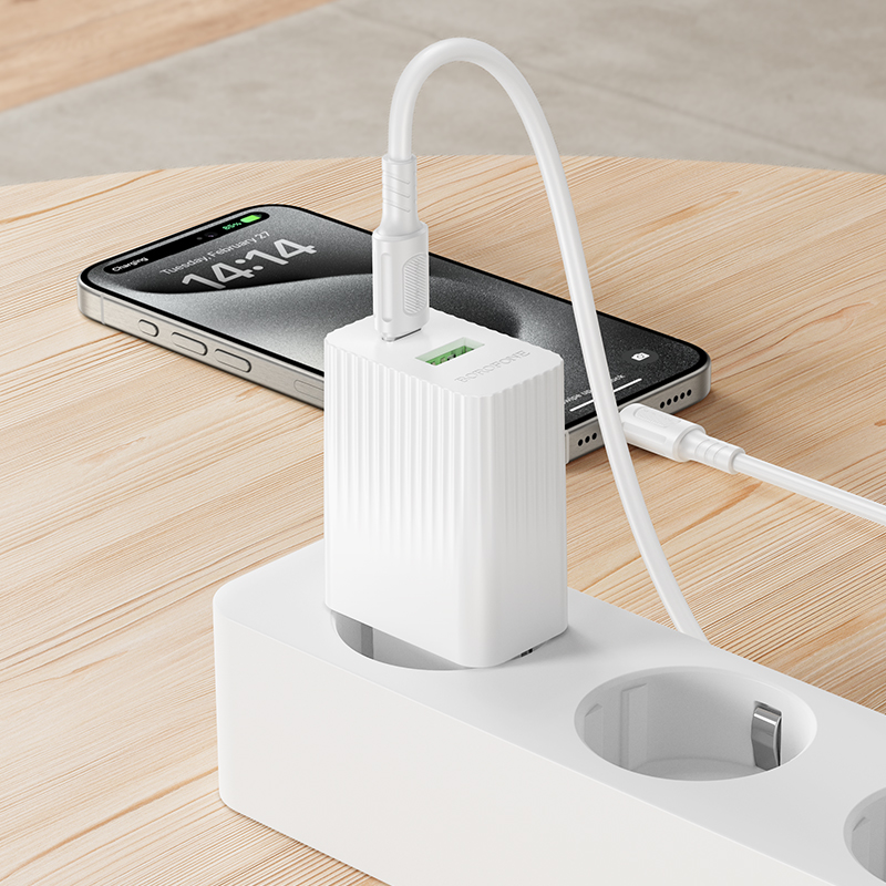 Chargeur Secteur BOROFONE BAS74A Source Pd20w+qc3 PD20W QC3.0 - Photo 4