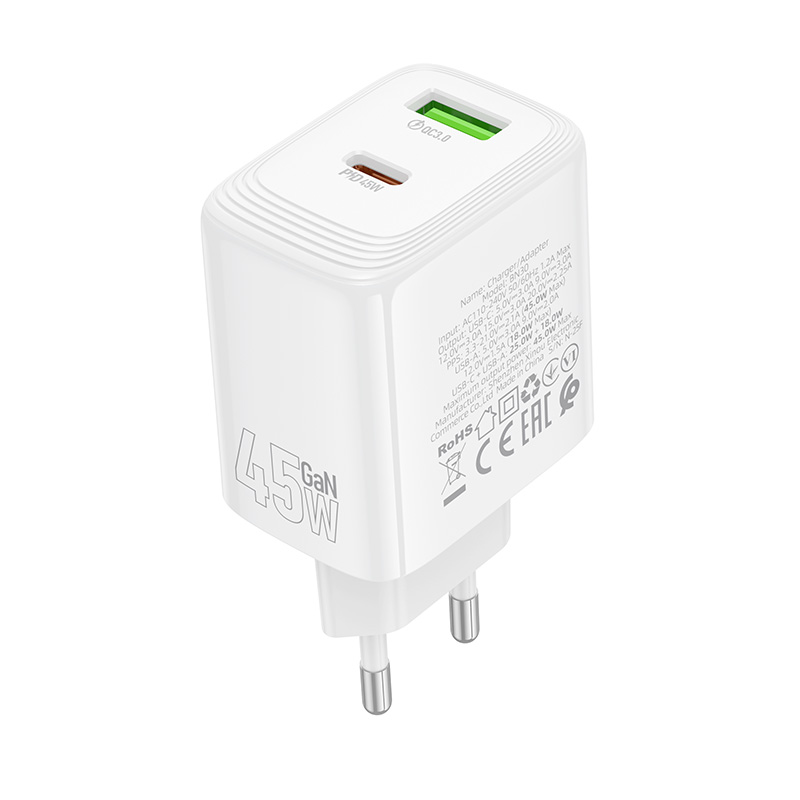 Chargeur Secteur BOROFONE BN30 1c1a Cargador PD45W - Photo 4