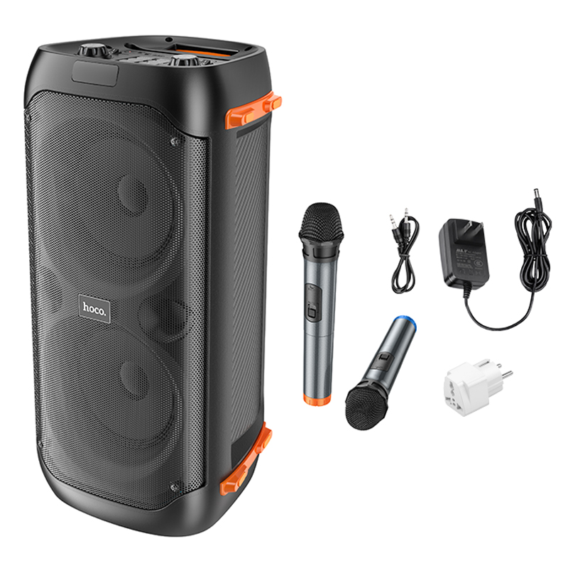 Enceinte Sans Fil Karaoké HOCO BS53 Manhattan Double Micro - Photo 4