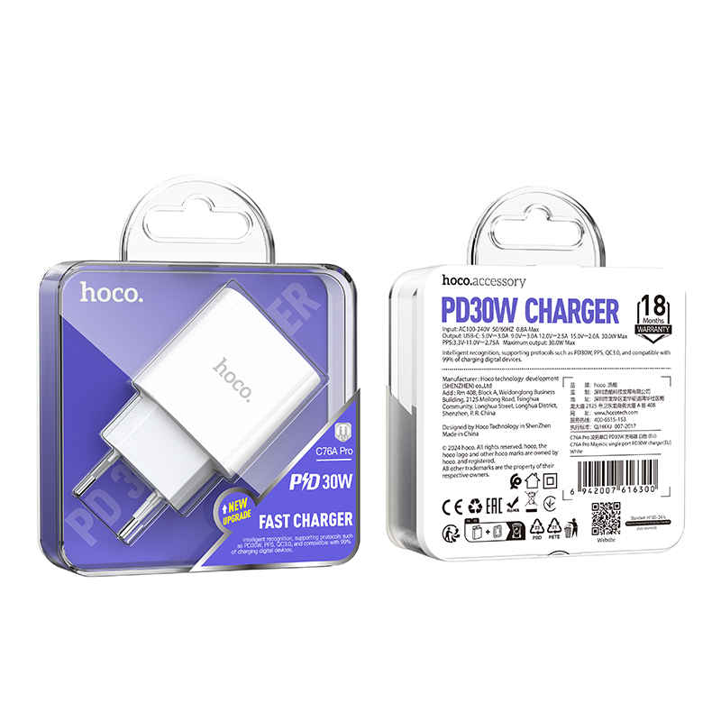 Chargeur Secteur HOCO C76A Pro Majestic PD 30W - Photo 6