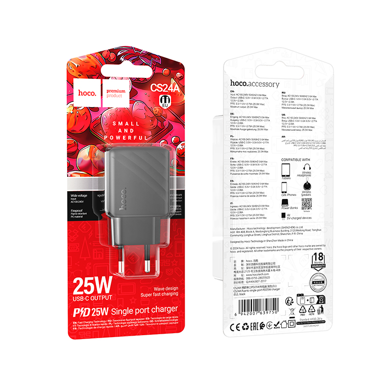 Chargeur Secteur HOCO CS24A Puerto PD 25W USB-C - Photo 5
