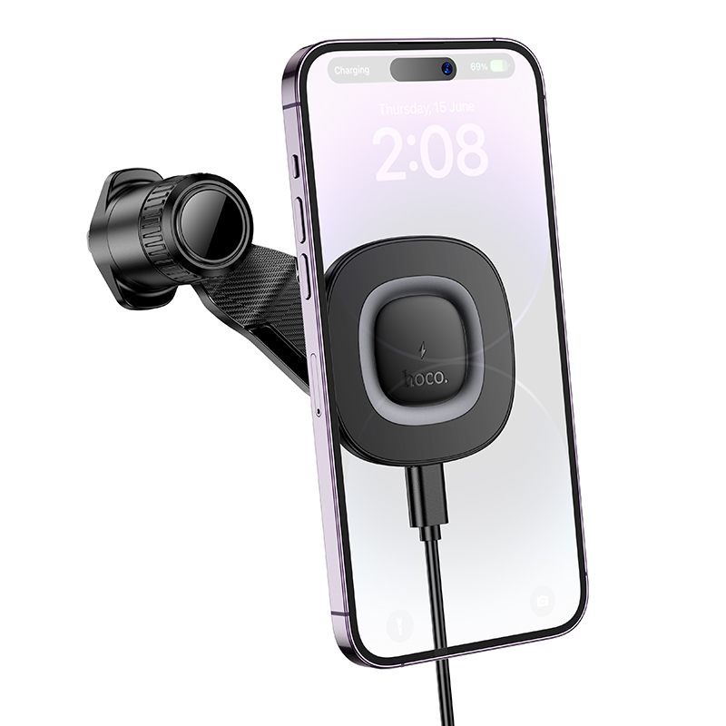 Support Voiture Charge Sans Fil MagSafe HOCO HW30 Crown - Photo 2