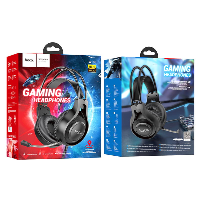 Casque Gaming Professionnel HOCO W106 Tiger Stéréo - Photo 6