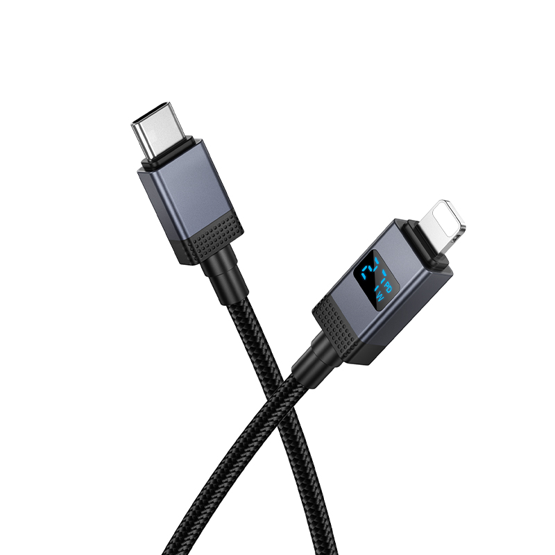 Câble Fast Charge Lightning PD 27W avec Écran HOCO X118 (1.2M) - Photo 3