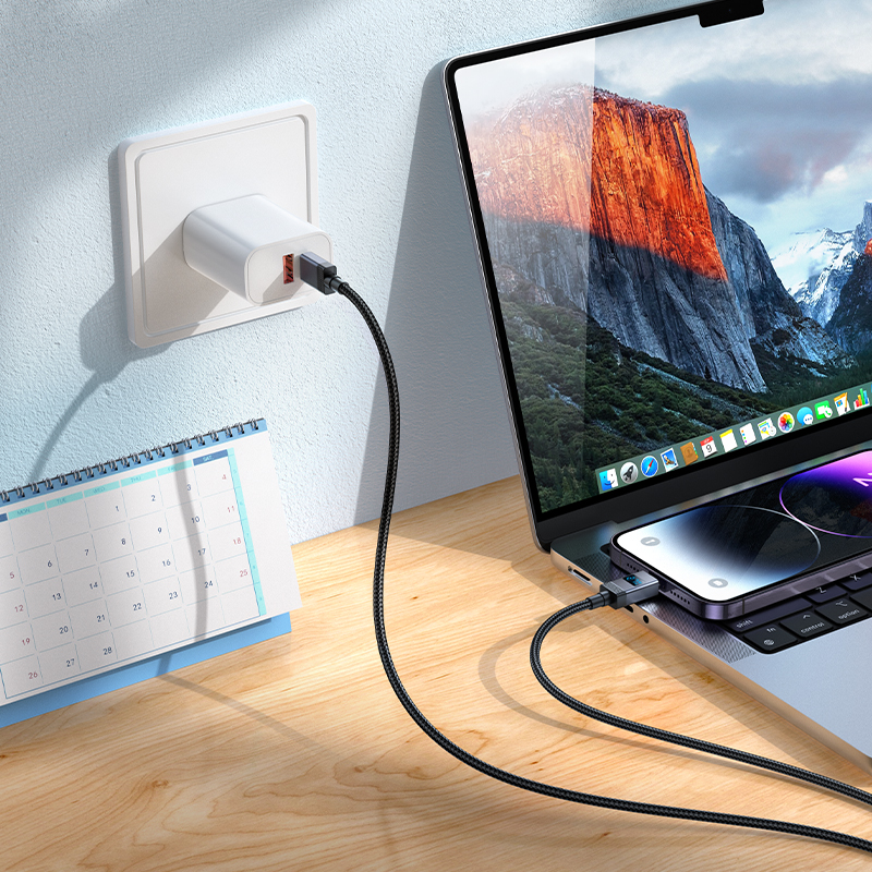Câble Fast Charge Lightning PD 27W avec Écran HOCO X118 (1.2M) - Photo 5