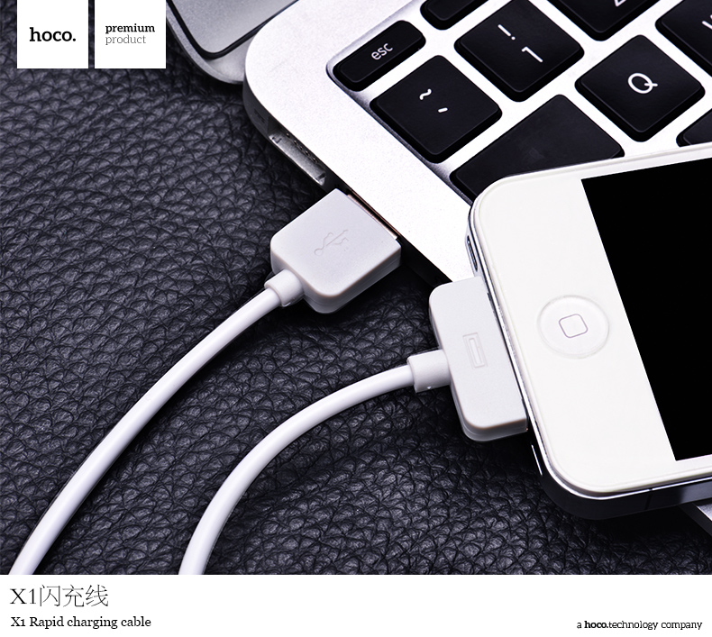 Câble Silicone Fast Charge Lightning PD 27W HOCO X122 Benefit - Photo 4