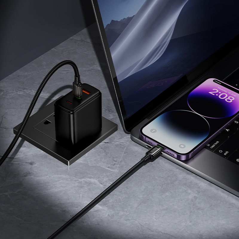 Câble Tressé Fast Charge Lightning PD 30W HOCO X127 Exceed - Photo 5