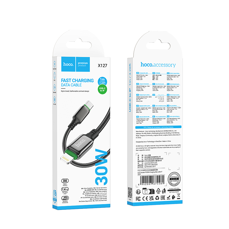 Câble Tressé Fast Charge Lightning PD 30W HOCO X127 Exceed - Photo 6