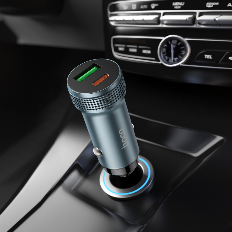 Chargeur Voiture Rapide PD 38W Double Port HOCO Z49B Level - Photo 4
